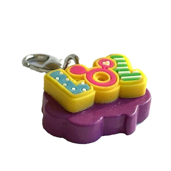 Disney Parks Mickey Mouse Ears LOL Clip On Charm Zipper Pull Purse Bag Signed - Picture 2 of 9